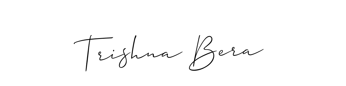 Best and Professional Signature Style for Trishna Bera. Allison_Script Best Signature Style Collection. Trishna Bera signature style 2 images and pictures png