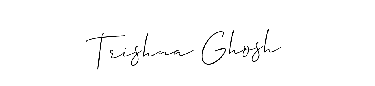 How to make Trishna Ghosh signature? Allison_Script is a professional autograph style. Create handwritten signature for Trishna Ghosh name. Trishna Ghosh signature style 2 images and pictures png