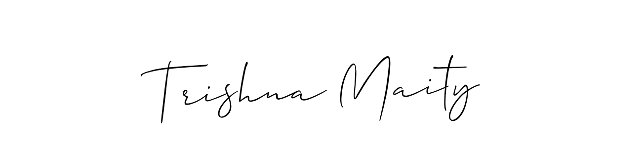 Also You can easily find your signature by using the search form. We will create Trishna Maity name handwritten signature images for you free of cost using Allison_Script sign style. Trishna Maity signature style 2 images and pictures png