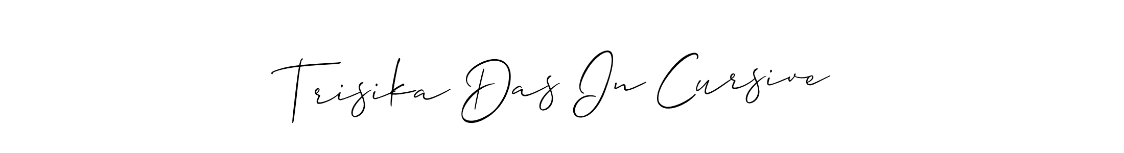 It looks lik you need a new signature style for name Trisika Das In Cursive. Design unique handwritten (Allison_Script) signature with our free signature maker in just a few clicks. Trisika Das In Cursive signature style 2 images and pictures png