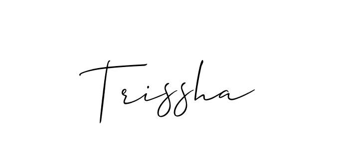 Create a beautiful signature design for name Trissha. With this signature (Allison_Script) fonts, you can make a handwritten signature for free. Trissha signature style 2 images and pictures png