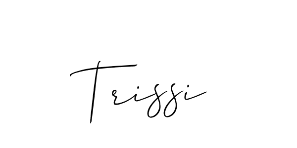 The best way (Allison_Script) to make a short signature is to pick only two or three words in your name. The name Trissi include a total of six letters. For converting this name. Trissi signature style 2 images and pictures png