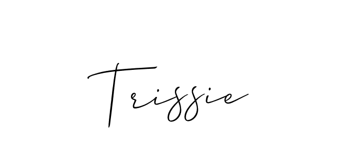 Similarly Allison_Script is the best handwritten signature design. Signature creator online .You can use it as an online autograph creator for name Trissie. Trissie signature style 2 images and pictures png