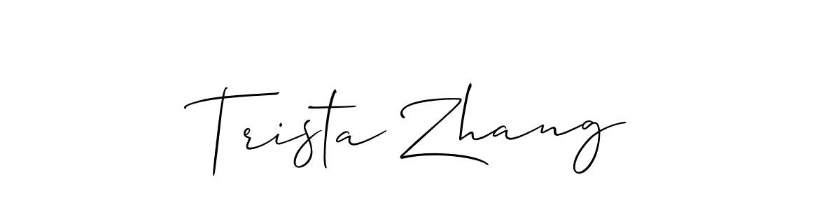 How to Draw Trista Zhang signature style? Allison_Script is a latest design signature styles for name Trista Zhang. Trista Zhang signature style 2 images and pictures png