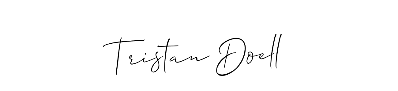 Use a signature maker to create a handwritten signature online. With this signature software, you can design (Allison_Script) your own signature for name Tristan Doell. Tristan Doell signature style 2 images and pictures png