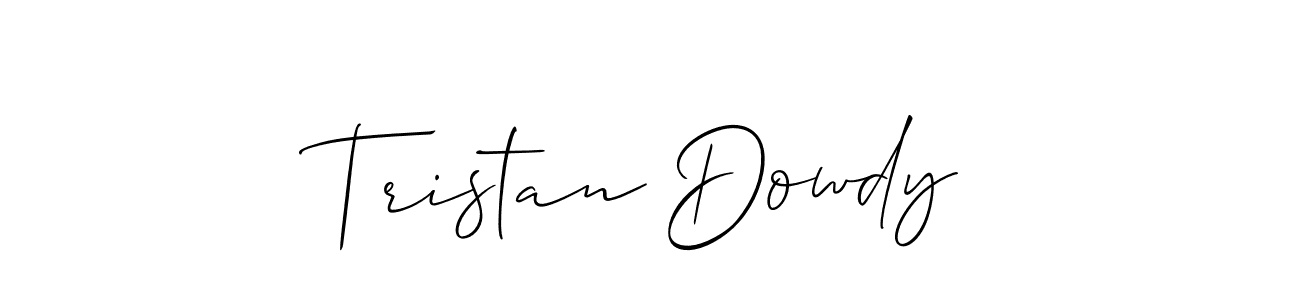 Use a signature maker to create a handwritten signature online. With this signature software, you can design (Allison_Script) your own signature for name Tristan Dowdy. Tristan Dowdy signature style 2 images and pictures png
