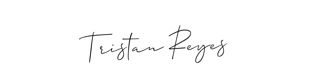 Use a signature maker to create a handwritten signature online. With this signature software, you can design (Allison_Script) your own signature for name Tristan Reyes. Tristan Reyes signature style 2 images and pictures png