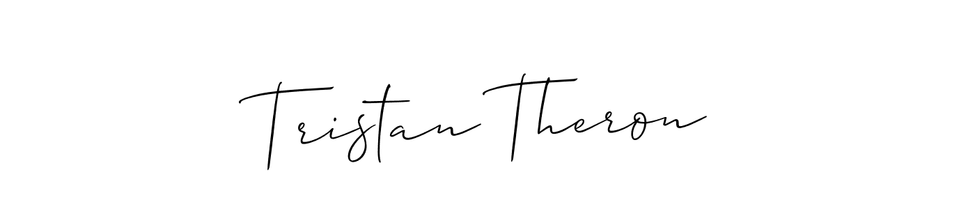 Make a beautiful signature design for name Tristan Theron. With this signature (Allison_Script) style, you can create a handwritten signature for free. Tristan Theron signature style 2 images and pictures png