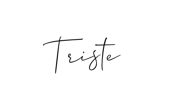 Use a signature maker to create a handwritten signature online. With this signature software, you can design (Allison_Script) your own signature for name Triste. Triste signature style 2 images and pictures png