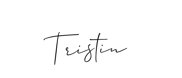 How to make Tristin name signature. Use Allison_Script style for creating short signs online. This is the latest handwritten sign. Tristin signature style 2 images and pictures png