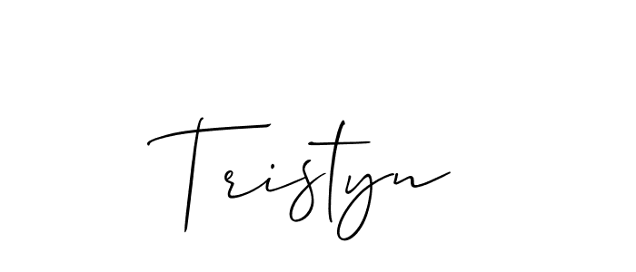 Make a beautiful signature design for name Tristyn. With this signature (Allison_Script) style, you can create a handwritten signature for free. Tristyn signature style 2 images and pictures png