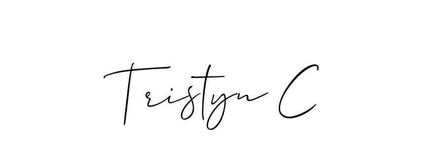 How to make Tristyn C signature? Allison_Script is a professional autograph style. Create handwritten signature for Tristyn C name. Tristyn C signature style 2 images and pictures png