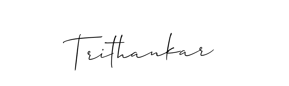 Design your own signature with our free online signature maker. With this signature software, you can create a handwritten (Allison_Script) signature for name Trithankar. Trithankar signature style 2 images and pictures png