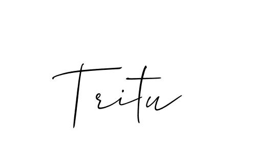 Also You can easily find your signature by using the search form. We will create Tritu name handwritten signature images for you free of cost using Allison_Script sign style. Tritu signature style 2 images and pictures png