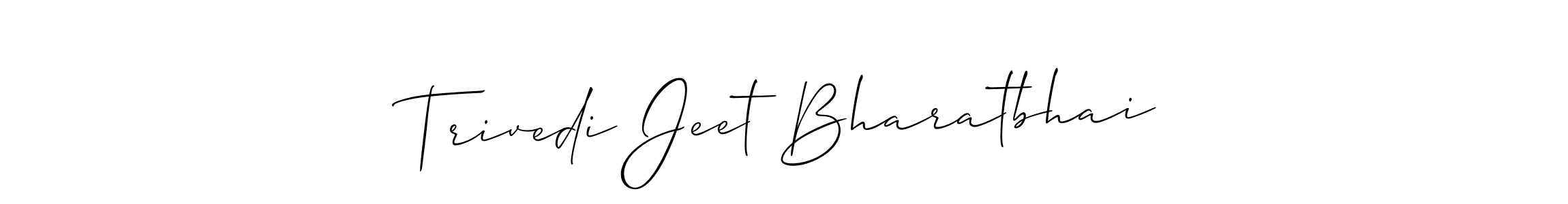 Make a beautiful signature design for name Trivedi Jeet Bharatbhai. With this signature (Allison_Script) style, you can create a handwritten signature for free. Trivedi Jeet Bharatbhai signature style 2 images and pictures png