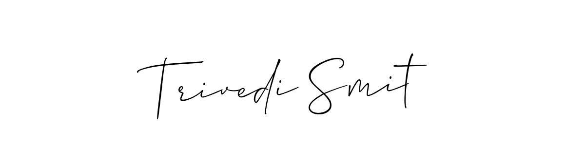 You can use this online signature creator to create a handwritten signature for the name Trivedi Smit. This is the best online autograph maker. Trivedi Smit signature style 2 images and pictures png