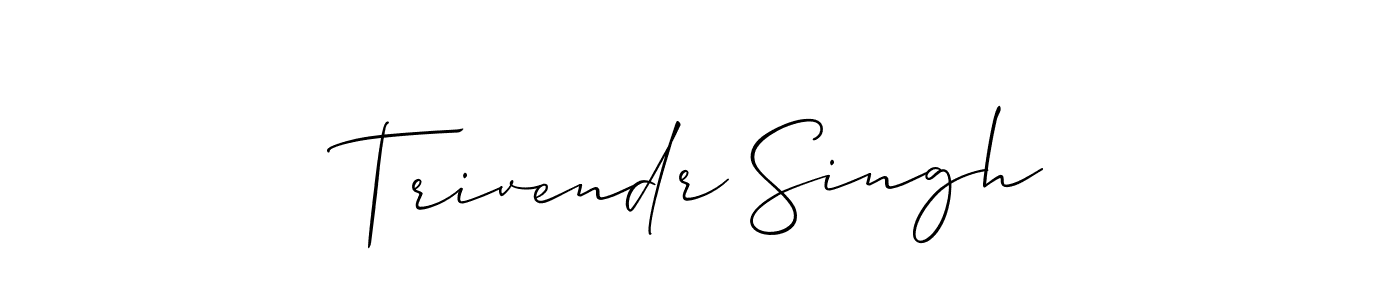 Once you've used our free online signature maker to create your best signature Allison_Script style, it's time to enjoy all of the benefits that Trivendr Singh name signing documents. Trivendr Singh signature style 2 images and pictures png