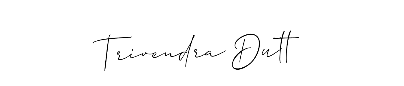 Also You can easily find your signature by using the search form. We will create Trivendra Dutt name handwritten signature images for you free of cost using Allison_Script sign style. Trivendra Dutt signature style 2 images and pictures png