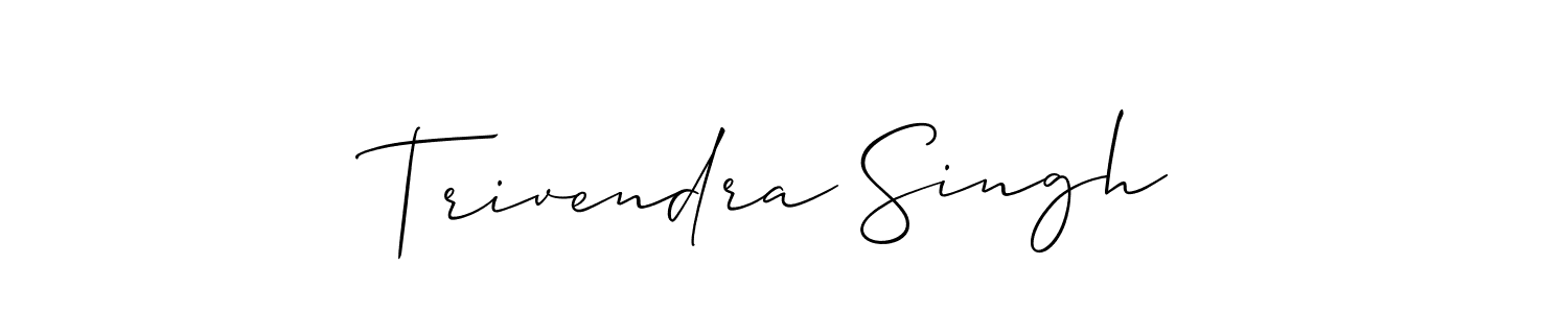 You can use this online signature creator to create a handwritten signature for the name Trivendra Singh. This is the best online autograph maker. Trivendra Singh signature style 2 images and pictures png