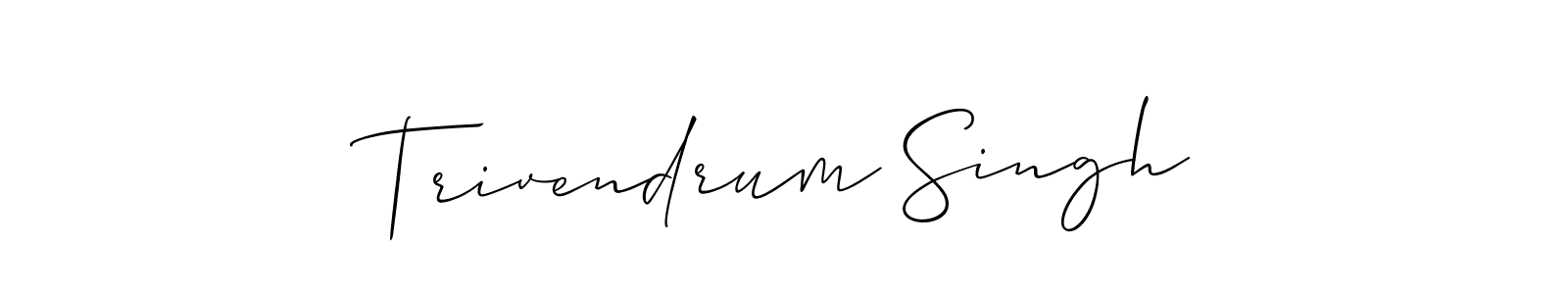 How to Draw Trivendrum Singh signature style? Allison_Script is a latest design signature styles for name Trivendrum Singh. Trivendrum Singh signature style 2 images and pictures png