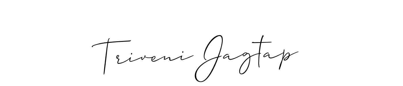 Use a signature maker to create a handwritten signature online. With this signature software, you can design (Allison_Script) your own signature for name Triveni Jagtap. Triveni Jagtap signature style 2 images and pictures png