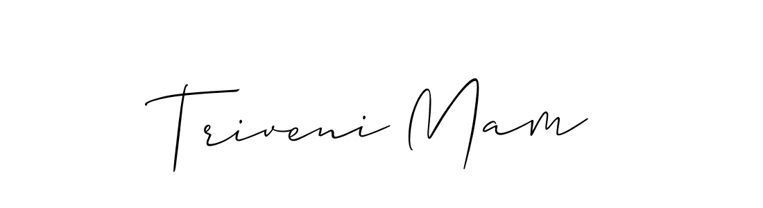 It looks lik you need a new signature style for name Triveni Mam. Design unique handwritten (Allison_Script) signature with our free signature maker in just a few clicks. Triveni Mam signature style 2 images and pictures png