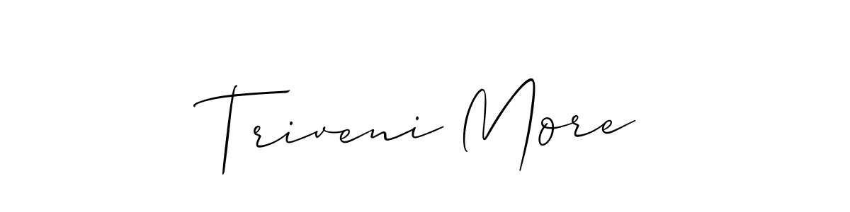 Allison_Script is a professional signature style that is perfect for those who want to add a touch of class to their signature. It is also a great choice for those who want to make their signature more unique. Get Triveni More name to fancy signature for free. Triveni More signature style 2 images and pictures png