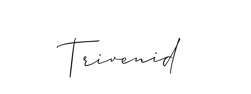 It looks lik you need a new signature style for name Trivenid. Design unique handwritten (Allison_Script) signature with our free signature maker in just a few clicks. Trivenid signature style 2 images and pictures png