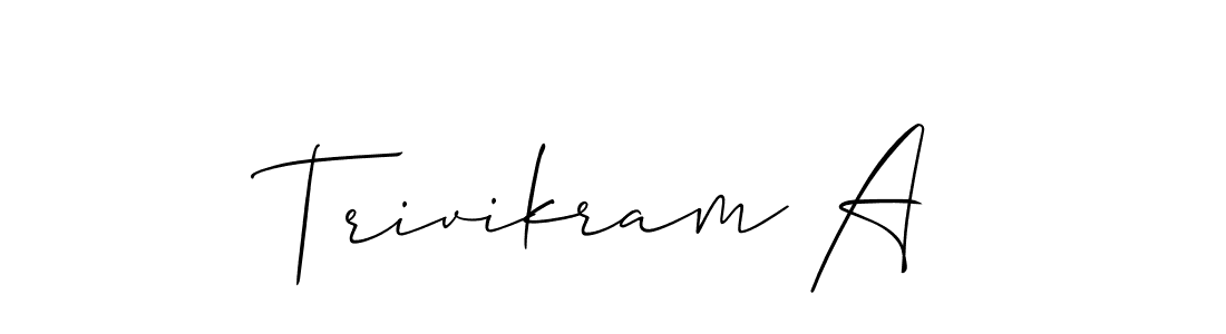 Once you've used our free online signature maker to create your best signature Allison_Script style, it's time to enjoy all of the benefits that Trivikram A name signing documents. Trivikram A signature style 2 images and pictures png