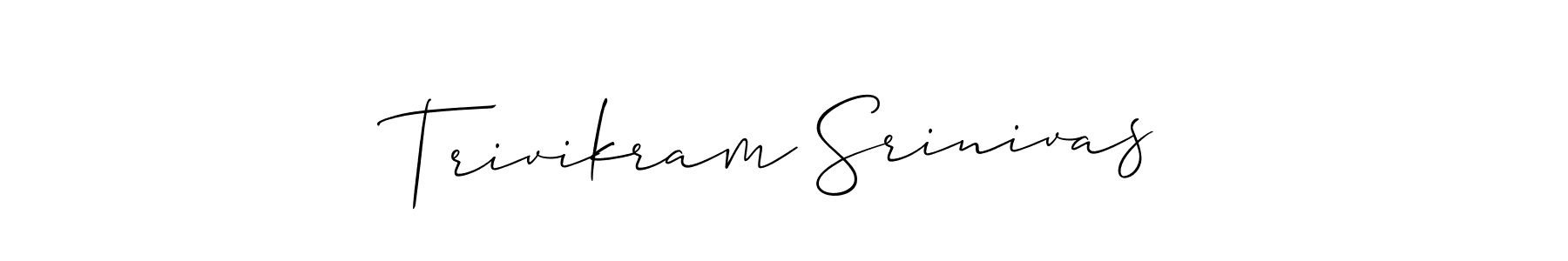 Also You can easily find your signature by using the search form. We will create Trivikram Srinivas name handwritten signature images for you free of cost using Allison_Script sign style. Trivikram Srinivas signature style 2 images and pictures png