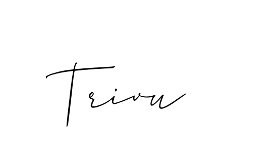 Check out images of Autograph of Trivu name. Actor Trivu Signature Style. Allison_Script is a professional sign style online. Trivu signature style 2 images and pictures png