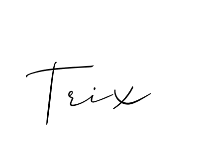 Make a short Trix signature style. Manage your documents anywhere anytime using Allison_Script. Create and add eSignatures, submit forms, share and send files easily. Trix signature style 2 images and pictures png