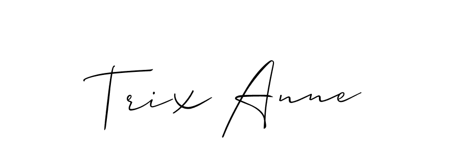 How to make Trix Anne signature? Allison_Script is a professional autograph style. Create handwritten signature for Trix Anne name. Trix Anne signature style 2 images and pictures png