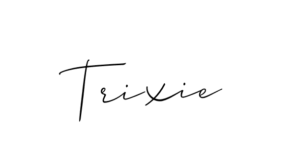 How to Draw Trixie signature style? Allison_Script is a latest design signature styles for name Trixie. Trixie signature style 2 images and pictures png