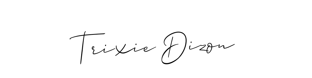 Best and Professional Signature Style for Trixie Dizon. Allison_Script Best Signature Style Collection. Trixie Dizon signature style 2 images and pictures png