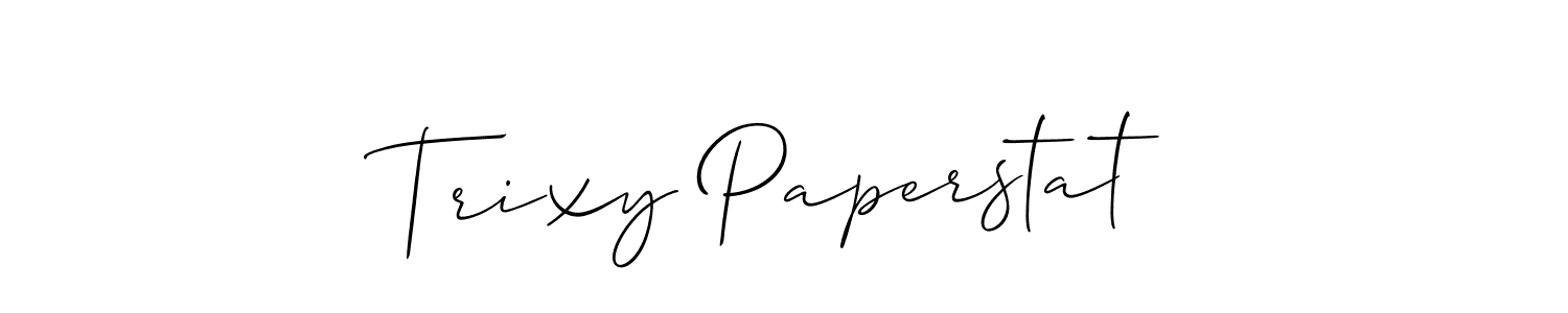Similarly Allison_Script is the best handwritten signature design. Signature creator online .You can use it as an online autograph creator for name Trixy Paperstat. Trixy Paperstat signature style 2 images and pictures png