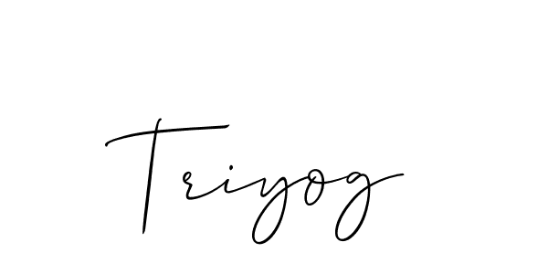 You should practise on your own different ways (Allison_Script) to write your name (Triyog) in signature. don't let someone else do it for you. Triyog signature style 2 images and pictures png