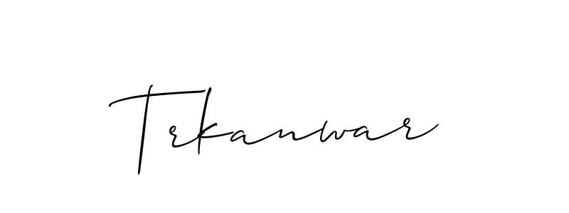Design your own signature with our free online signature maker. With this signature software, you can create a handwritten (Allison_Script) signature for name Trkanwar. Trkanwar signature style 2 images and pictures png