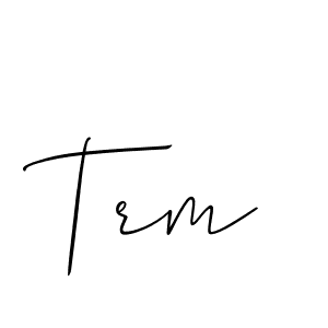 Allison_Script is a professional signature style that is perfect for those who want to add a touch of class to their signature. It is also a great choice for those who want to make their signature more unique. Get Trm name to fancy signature for free. Trm signature style 2 images and pictures png