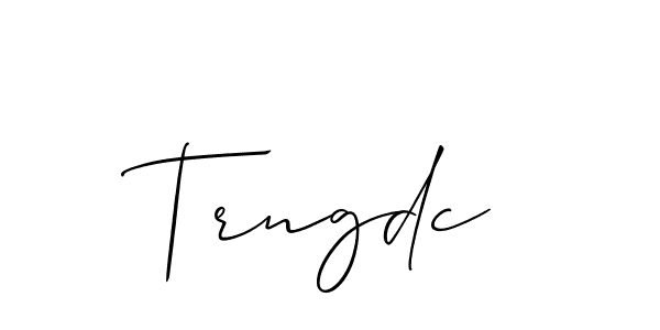 How to Draw Trngdc signature style? Allison_Script is a latest design signature styles for name Trngdc. Trngdc signature style 2 images and pictures png