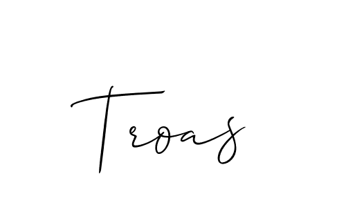 Create a beautiful signature design for name Troas. With this signature (Allison_Script) fonts, you can make a handwritten signature for free. Troas signature style 2 images and pictures png