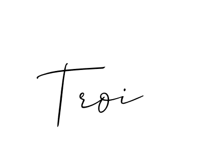 How to make Troi signature? Allison_Script is a professional autograph style. Create handwritten signature for Troi name. Troi signature style 2 images and pictures png