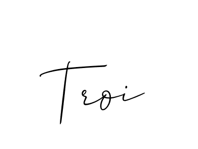 How to make Troi signature? Allison_Script is a professional autograph style. Create handwritten signature for Troi name. Troi signature style 2 images and pictures png