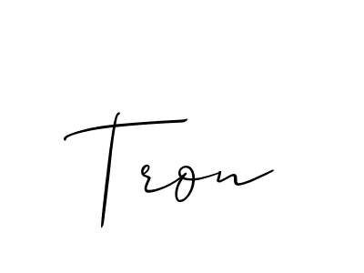 Make a beautiful signature design for name Tron. With this signature (Allison_Script) style, you can create a handwritten signature for free. Tron signature style 2 images and pictures png