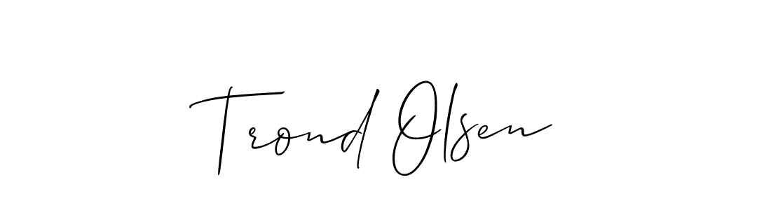 Design your own signature with our free online signature maker. With this signature software, you can create a handwritten (Allison_Script) signature for name Trond Olsen. Trond Olsen signature style 2 images and pictures png