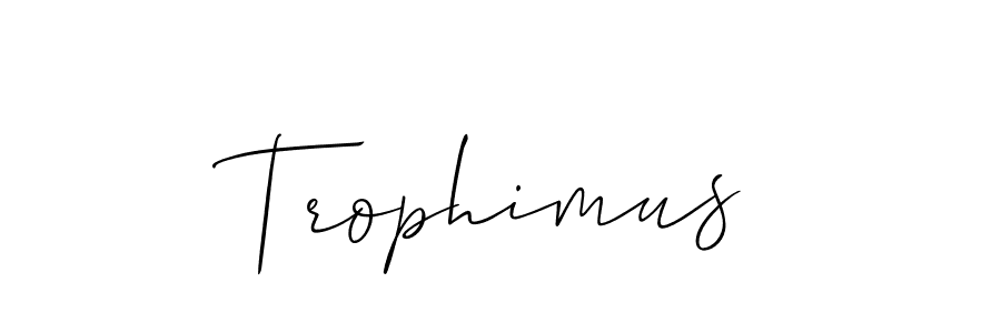 How to Draw Trophimus signature style? Allison_Script is a latest design signature styles for name Trophimus. Trophimus signature style 2 images and pictures png