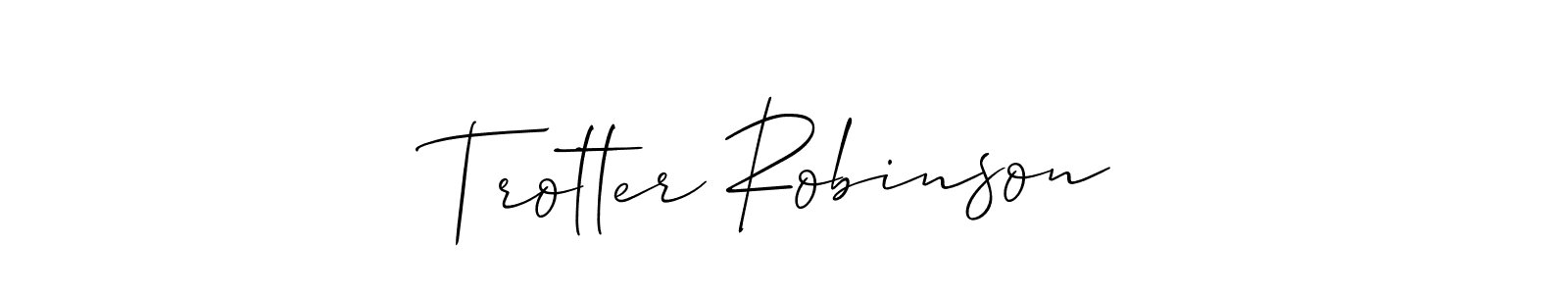 How to make Trotter Robinson name signature. Use Allison_Script style for creating short signs online. This is the latest handwritten sign. Trotter Robinson signature style 2 images and pictures png