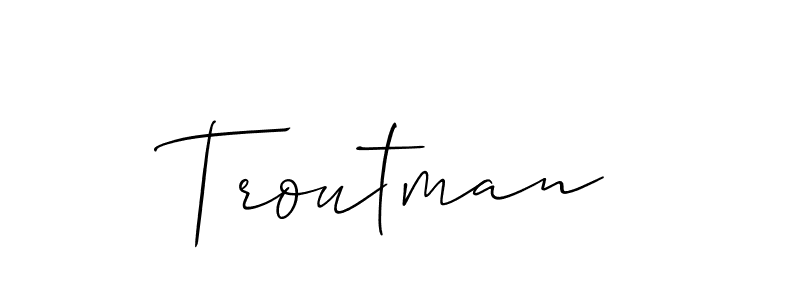 How to Draw Troutman signature style? Allison_Script is a latest design signature styles for name Troutman. Troutman signature style 2 images and pictures png