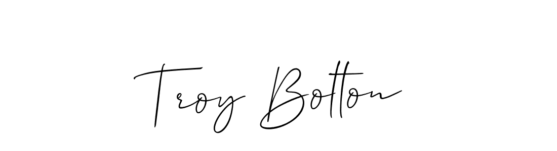 Design your own signature with our free online signature maker. With this signature software, you can create a handwritten (Allison_Script) signature for name Troy Bolton. Troy Bolton signature style 2 images and pictures png