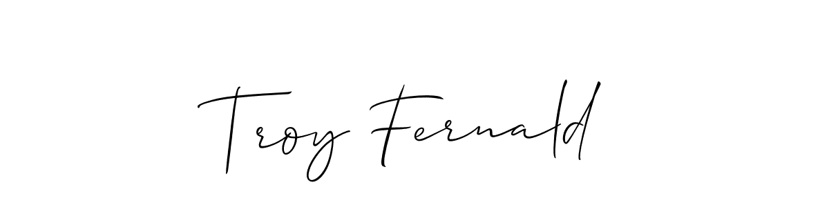 This is the best signature style for the Troy Fernald name. Also you like these signature font (Allison_Script). Mix name signature. Troy Fernald signature style 2 images and pictures png